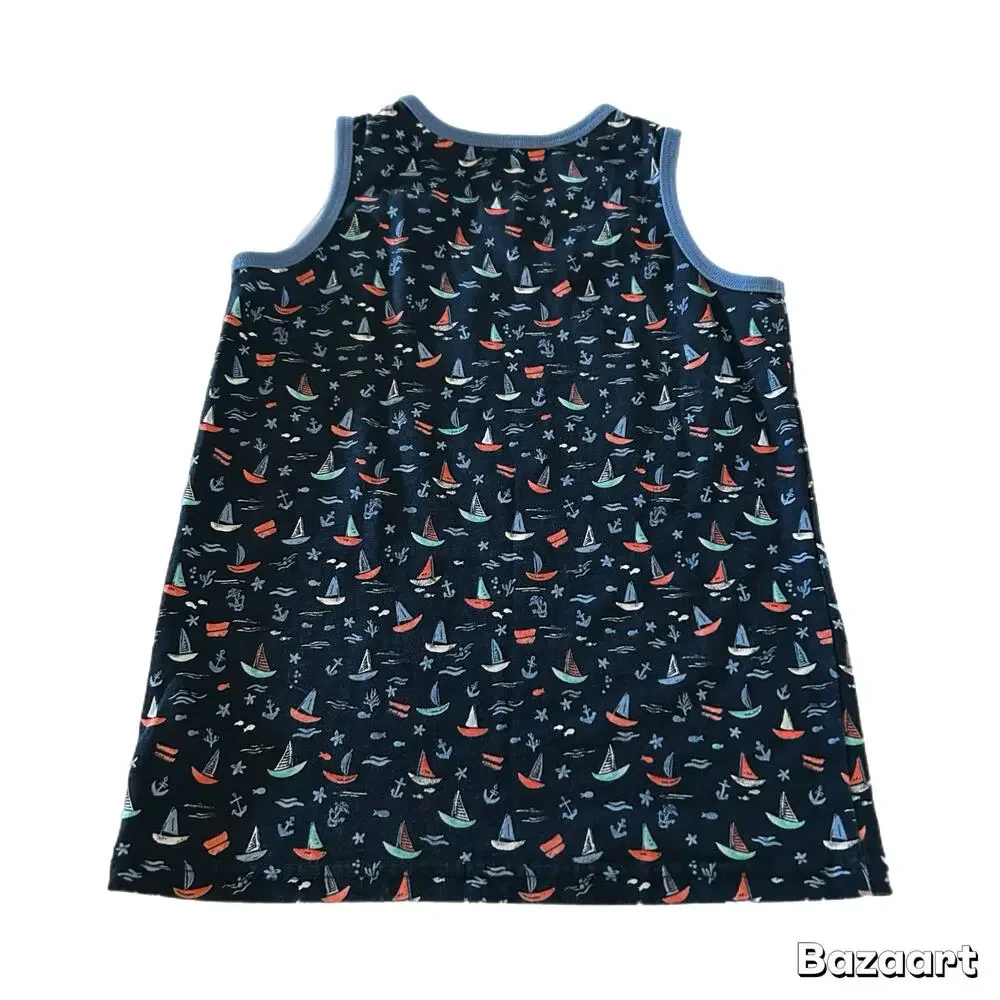 The Children's Place Sport Sailboat Print Tank Top Boys 5T Navy